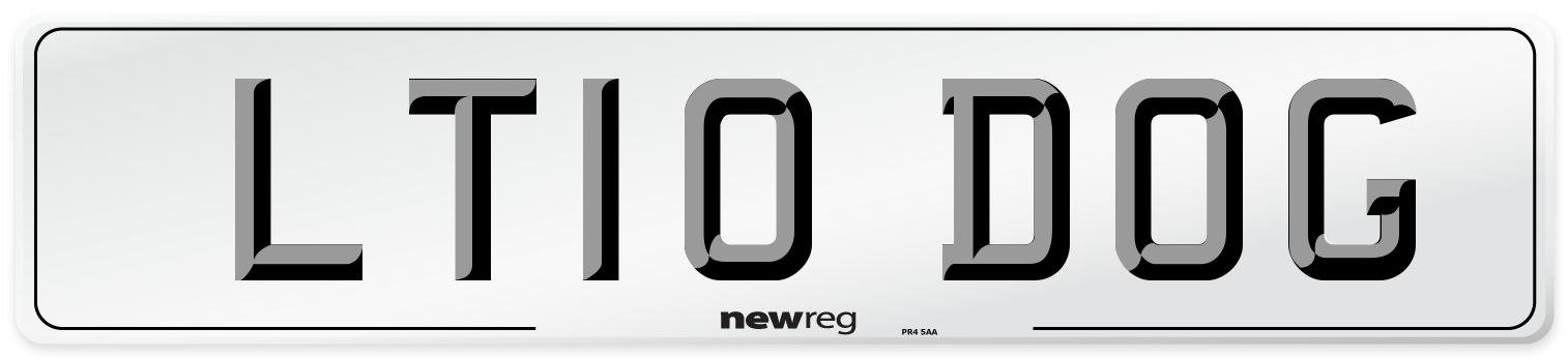 LT10 DOG Number Plate from New Reg